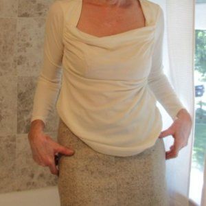 Banana Republic Creamy White Heart Shaped Top